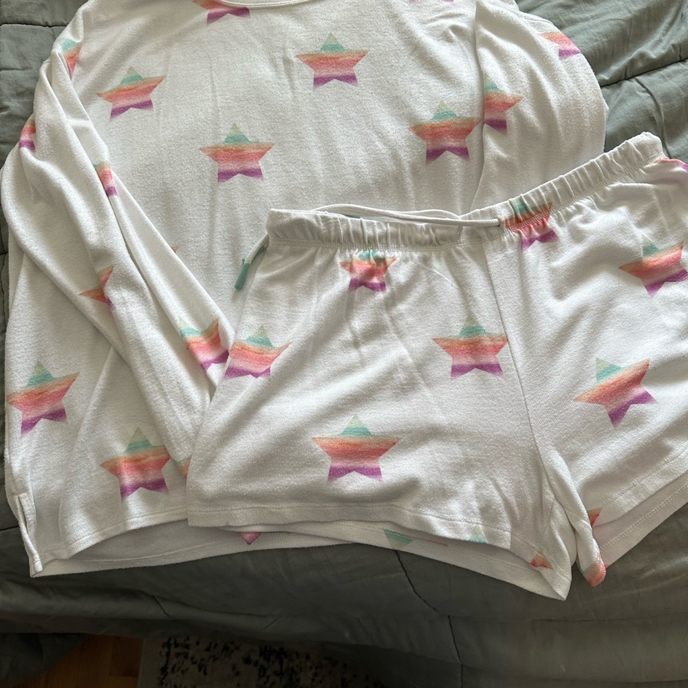 Colorful Star Pajama Set from PJ Salvage Size Large